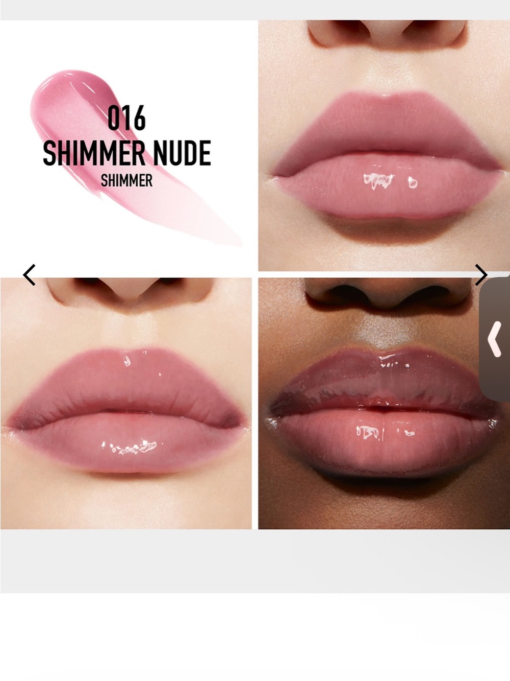 Dior Nude Shimmer Lip Plumping Gloss - Sheer Shimmer - Picture 3 of 3